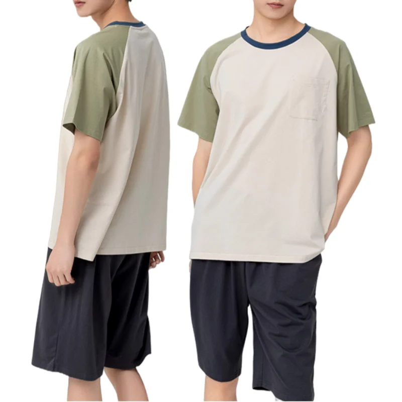 Wholesale Men's Summer Bamboo Pajama Set Custom-Printed Embroidered Shorts Short Sleeves Comfortable Knitted Home Loungewear
Wholesale Men's Summer Bamboo Pajama Set Custom-Printed Embroidered Shorts Short Sleeves Comfortable Knitted Home Loungewear