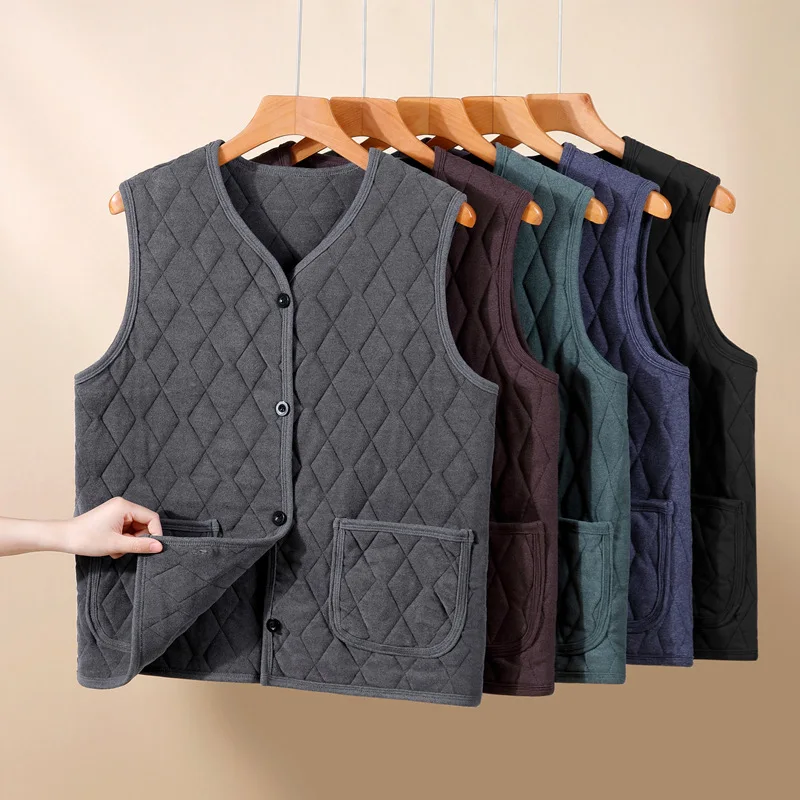 Мужской утепленный хлопковый жилет для зимы, теплый, с V-образным вырезом, больших размеров, на флисовой подкладке, для дома, комфортный
Мужской утепленный хлопковый жилет для зимы, теплый, с V-образным вырезом, больших размеров, на флисовой подкладке, для дома, комфортный