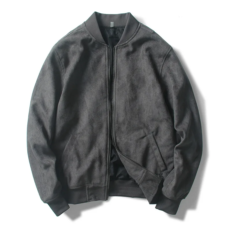 Autumn Winter Suede Fabric Men School Uniform Flight Suit Gray Bomber Jacket Oversize Mens Short Thick Flight Jacket Boys Top
Autumn Winter Suede Fabric Men School Uniform Flight Suit Gray Bomber Jacket Oversize Mens Short Thick Flight Jacket Boys Top