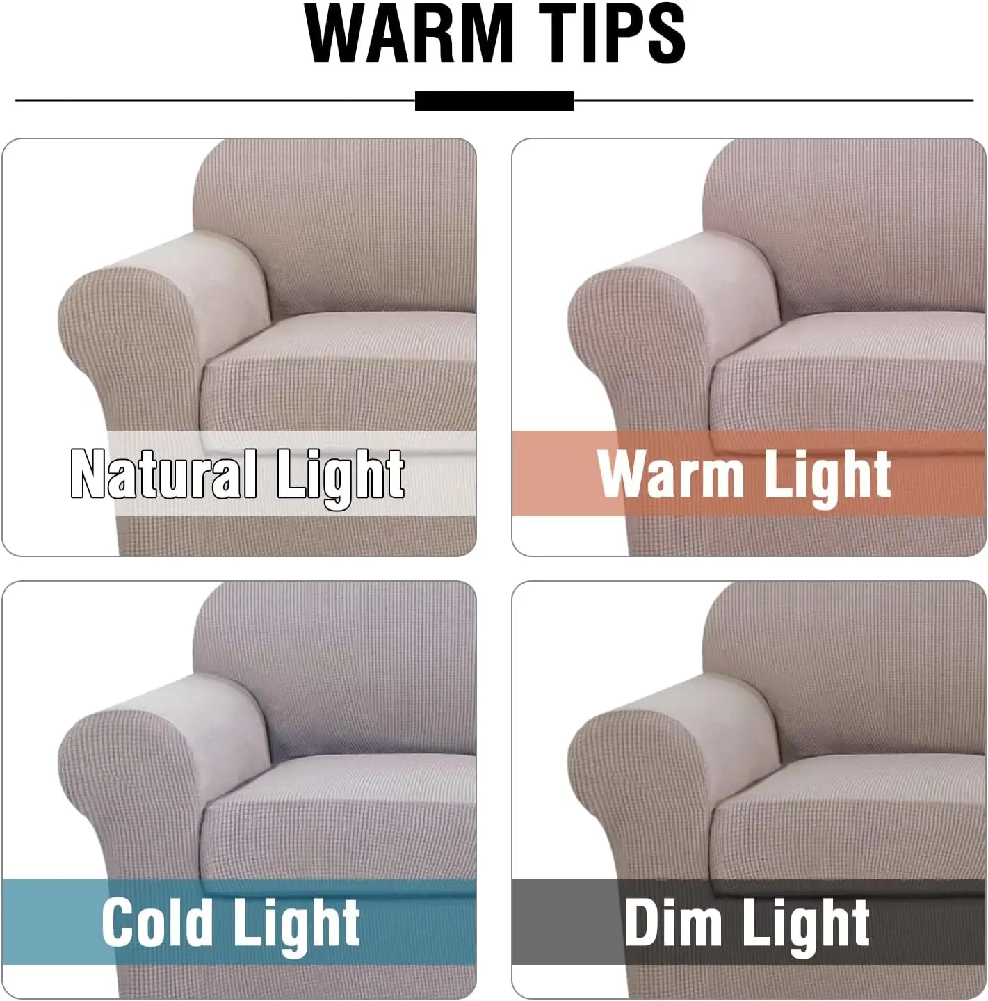 H.Versailtex 4 Piece Stretch Sofa Covers For 3 Cushion Couch Covers For Living Room Slipcovers (Base Cover Plus 3 Seat Cushion
H.Versailtex 4 Piece Stretch Sofa Covers For 3 Cushion Couch Covers For Living Room Slipcovers (Base Cover Plus 3 Seat Cushion