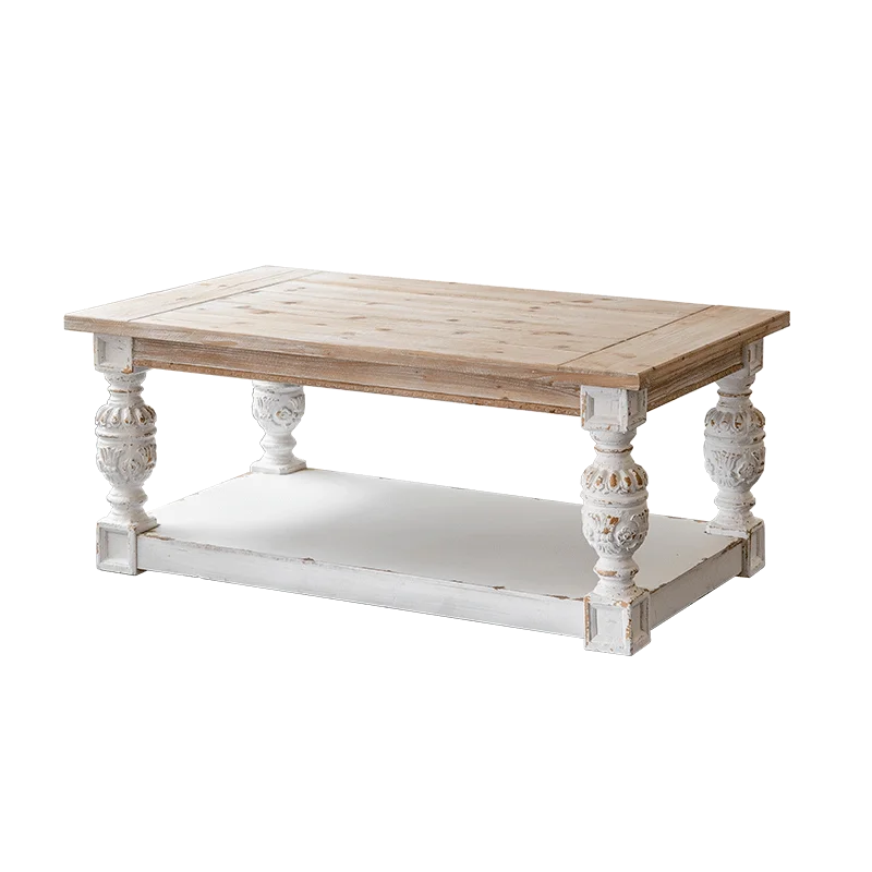 French Roman column retro carved coffee table B & B living room creative old rectangular coffee table solid wood dining table
French Roman column retro carved coffee table B & B living room creative old rectangular coffee table solid wood dining table