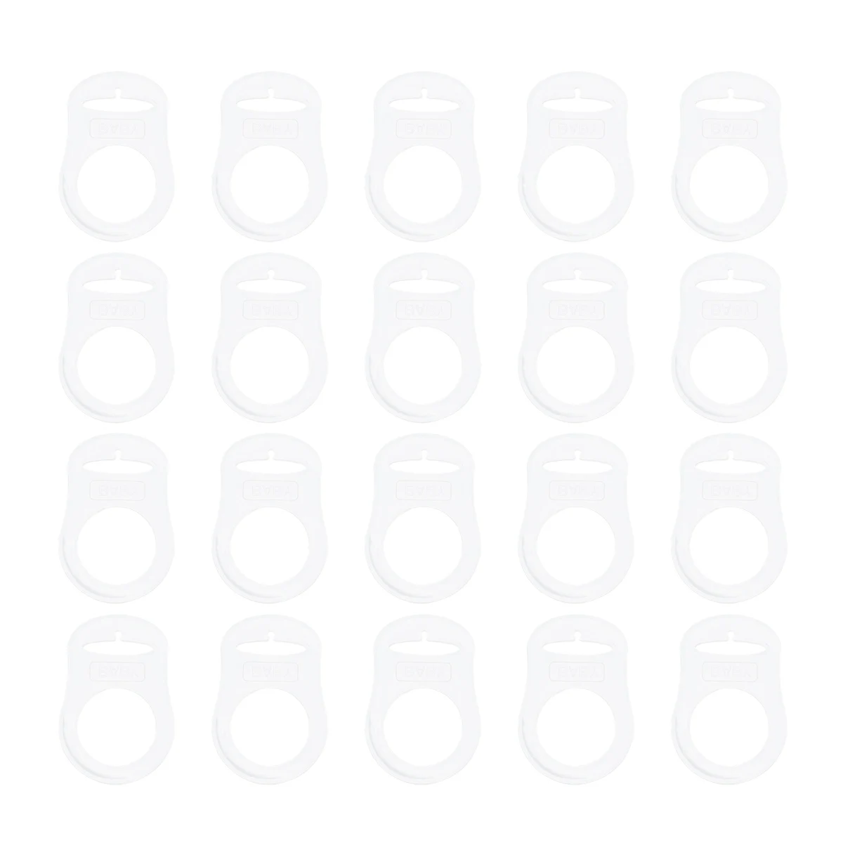 20pcs Silicone Baby Pacifier Clips Holders For Newborn Infant White Soft Bpa-Free Pacifier Ring Accessory Gift Comfortable Safe
20pcs Silicone Baby Pacifier Clips Holders For Newborn Infant White Soft Bpa-Free Pacifier Ring Accessory Gift Comfortable Safe