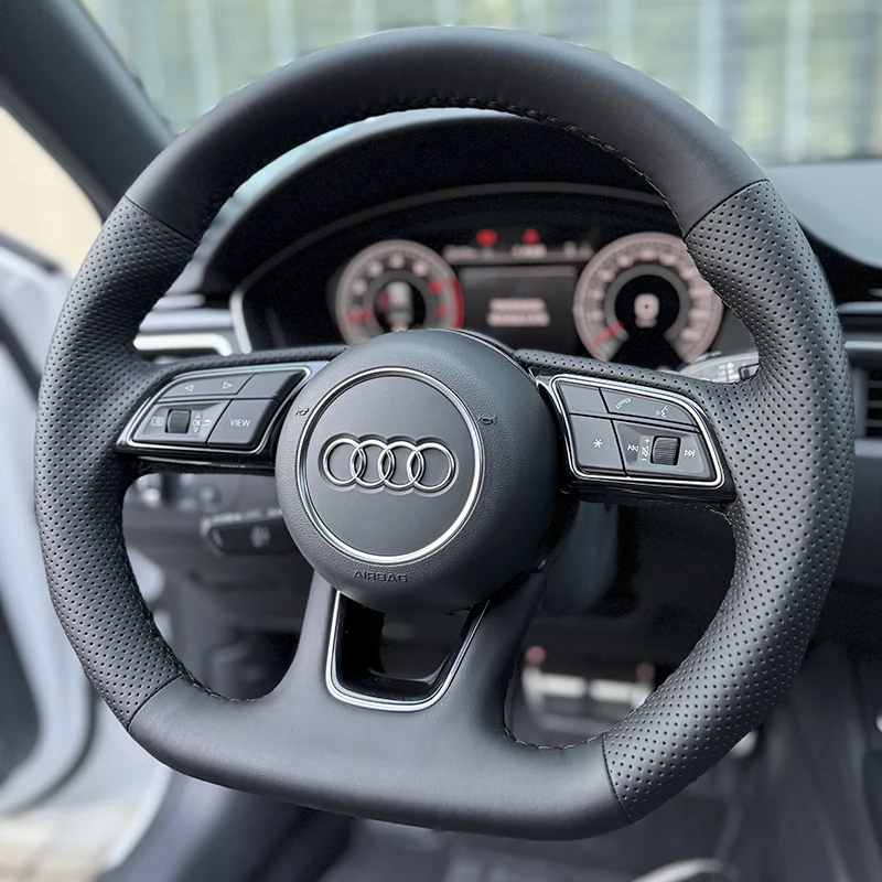 It is suitable for the specially designed hand-sewn steering wheel covers of Audi A4 and A3
It is suitable for the specially designed hand-sewn steering wheel covers of Audi A4 and A3