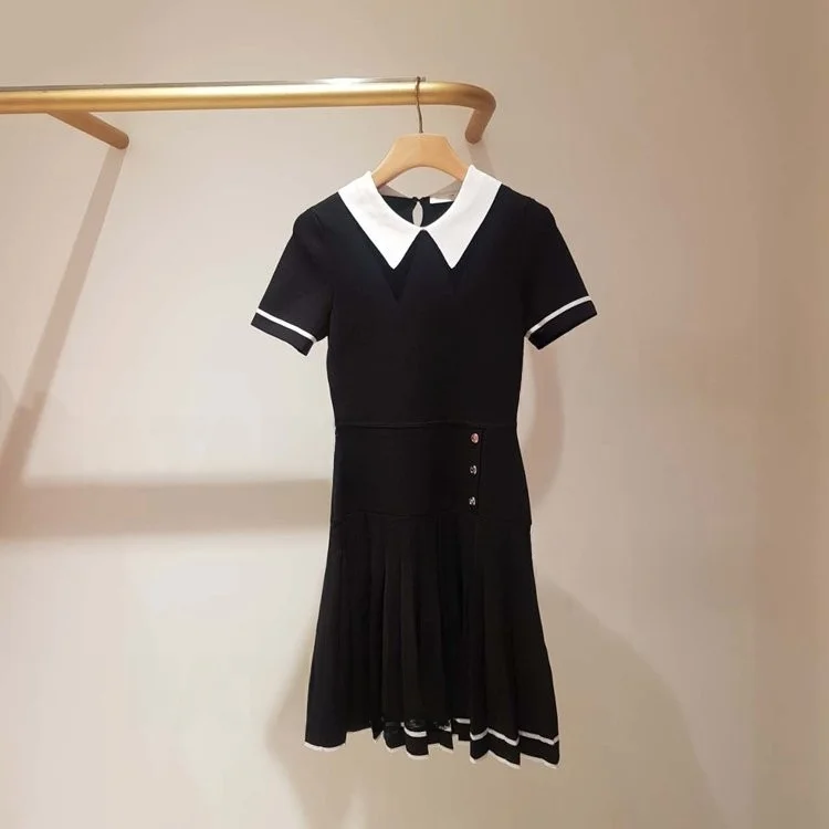MaSandeS Spring 2023 Women's Slim Fit Knitted Dress Color Block College Style High Waist A-Line Short Skirt OL Style Shirt Dress
MaSandeS Spring 2023 Women's Slim Fit Knitted Dress Color Block College Style High Waist A-Line Short Skirt OL Style Shirt Dress