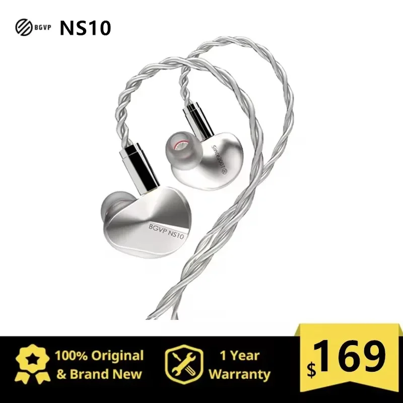 Наушники BGVP NS10 HIFI 8BA + 2DD Гибридный привод наушники-вкладыши Проводные мониторные наушники с 3-в-1 сменной штепсельной вилкой MMCX
Наушники BGVP NS10 HIFI 8BA + 2DD Гибридный привод наушники-вкладыши Проводные мониторные наушники с 3-в-1 сменной штепсельной вилкой MMCX