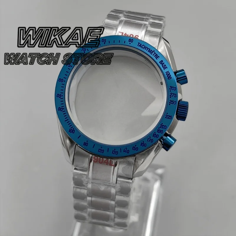 Корпус часов 39,8 мм, серебристый, с хронографом, с синим плоским алюминиевым безелем, подходит для кварцевого механизма VK63, аксессуар для часов
Корпус часов 39,8 мм, серебристый, с хронографом, с синим плоским алюминиевым безелем, подходит для кварцевого механизма VK63, аксессуар для часов