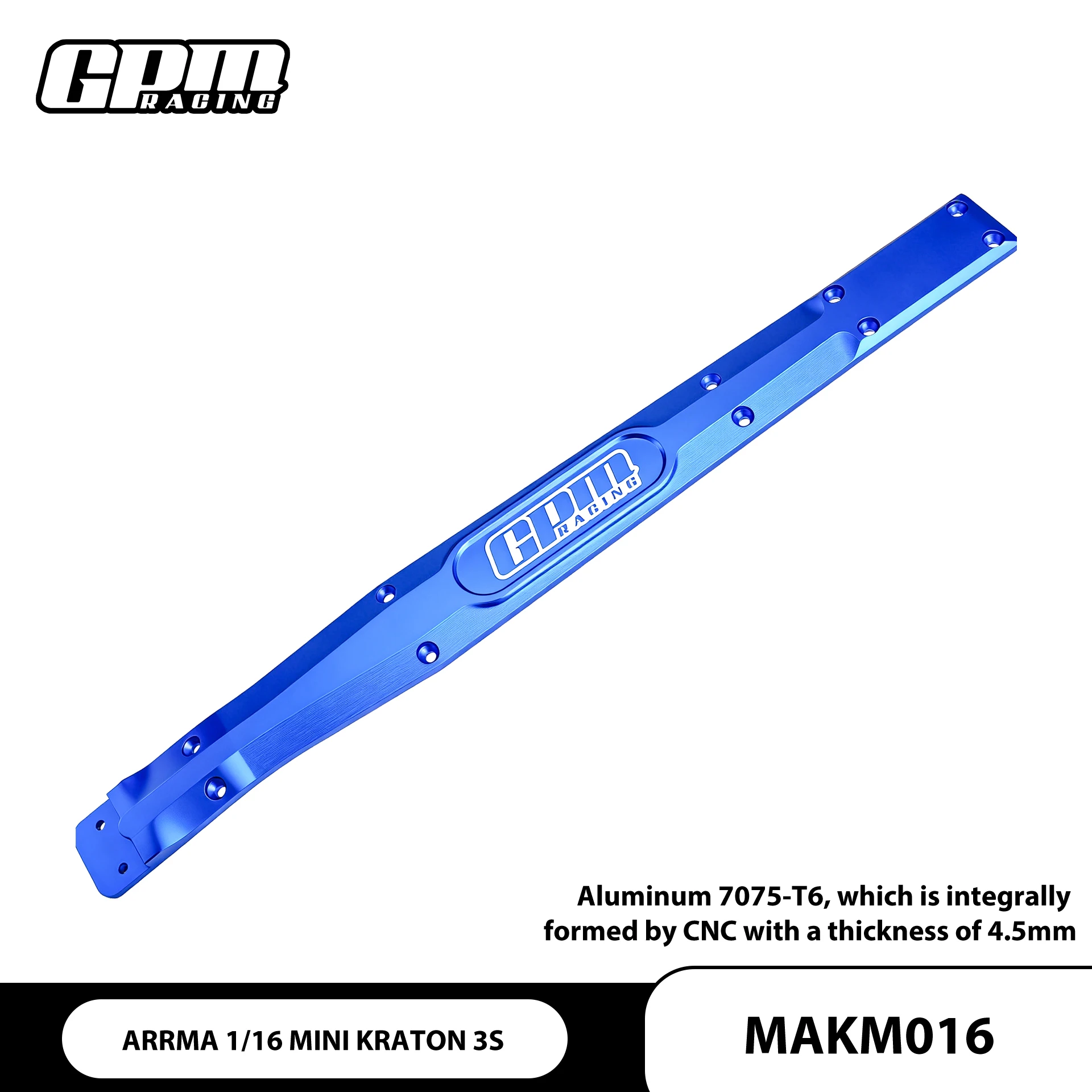 GPM 7075-T6 ALLOY CHASSIS BASH BAR FOR ARRMA 1/16 MINI KRATON 3S ARA2508S
GPM 7075-T6 ALLOY CHASSIS BASH BAR FOR ARRMA 1/16 MINI KRATON 3S ARA2508S
