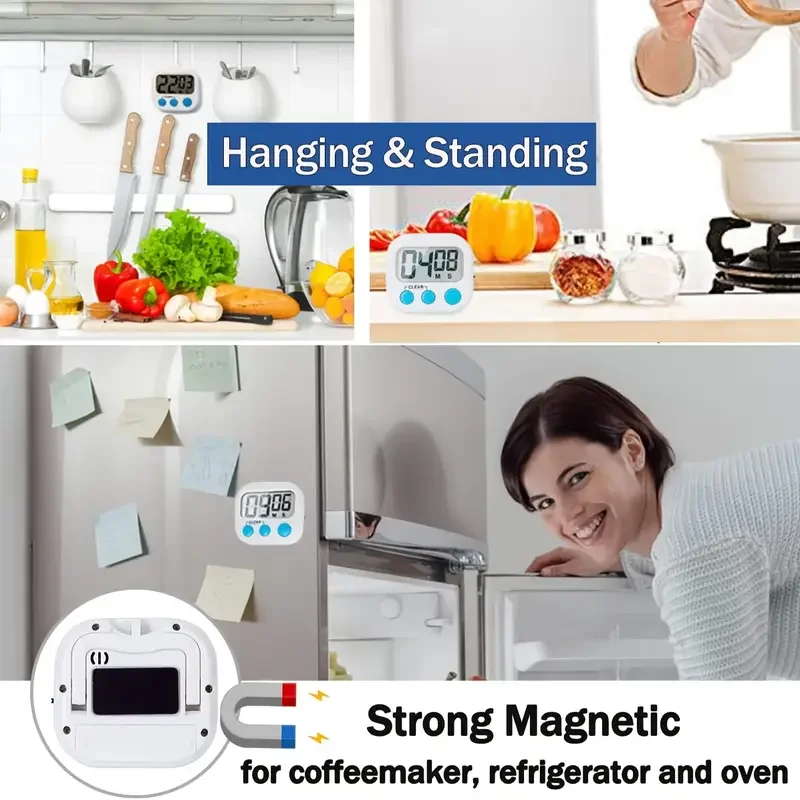 1PC LCD Digital Kitchen Timer Magnetic Cooking Large Count Down Up Clear Loud Alarm Stonego Home Kitchen Accessories
1PC LCD Digital Kitchen Timer Magnetic Cooking Large Count Down Up Clear Loud Alarm Stonego Home Kitchen Accessories