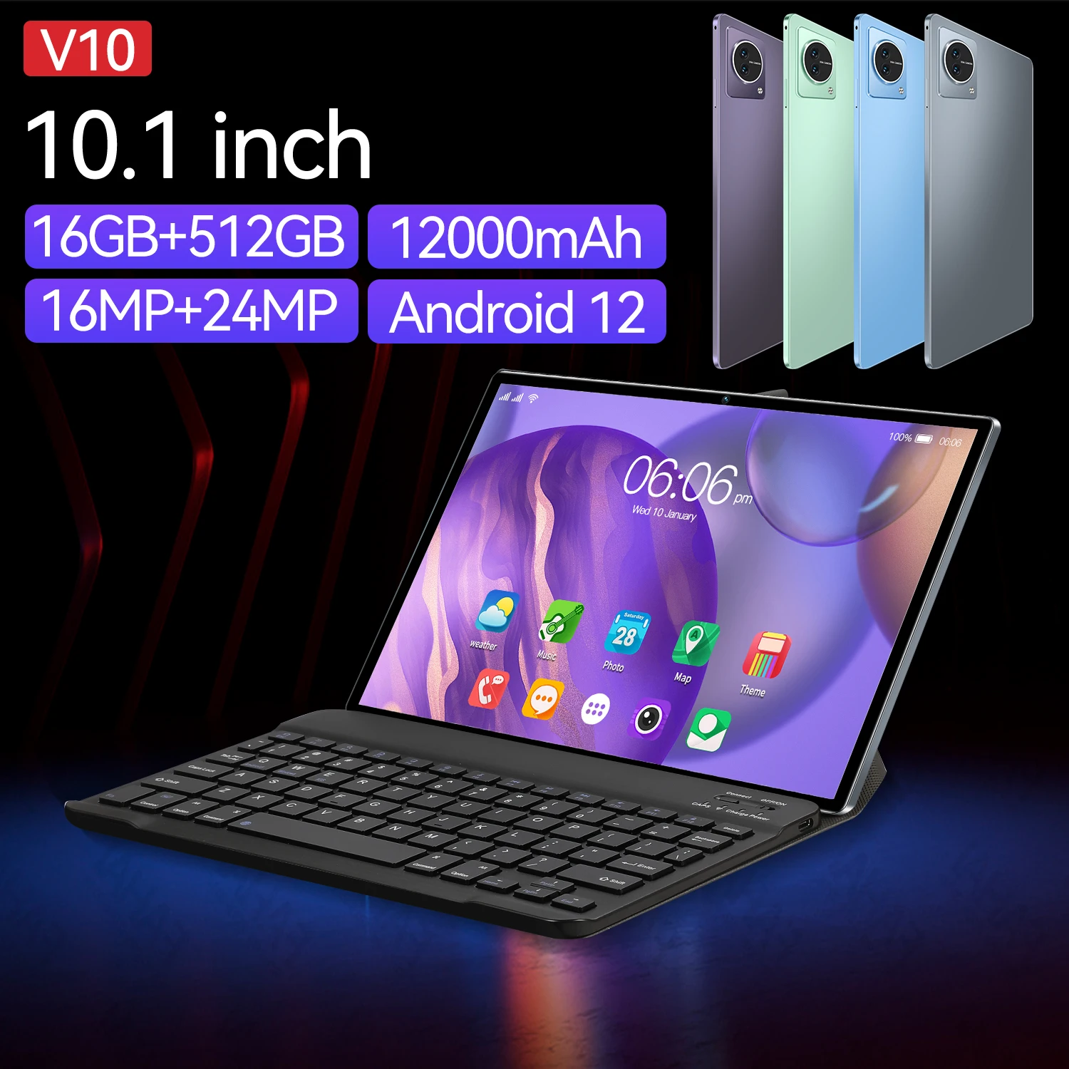2024 Global Model Tablet V10 10.1-inch 5G Bluetooth GPS Dual SIM Dual Standby WiFi Large Screen High Performance Popular Tablets
2024 Global Model Tablet V10 10.1-inch 5G Bluetooth GPS Dual SIM Dual Standby WiFi Large Screen High Performance Popular Tablets