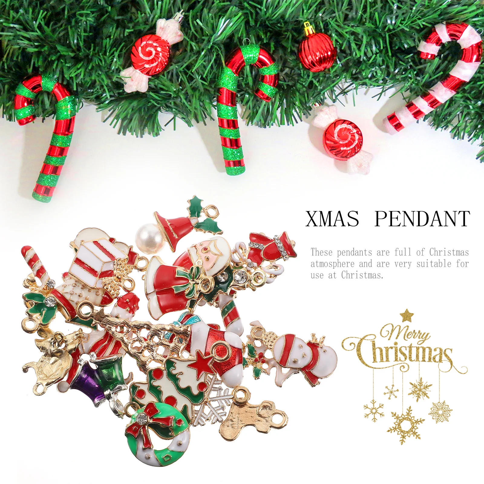 23pcs Christmas Alloy Key Chain Pendants Jewelry Accessories Decorative Ornaments For Earrings Necklaces Bracelets Xmas Diy
23pcs Christmas Alloy Key Chain Pendants Jewelry Accessories Decorative Ornaments For Earrings Necklaces Bracelets Xmas Diy