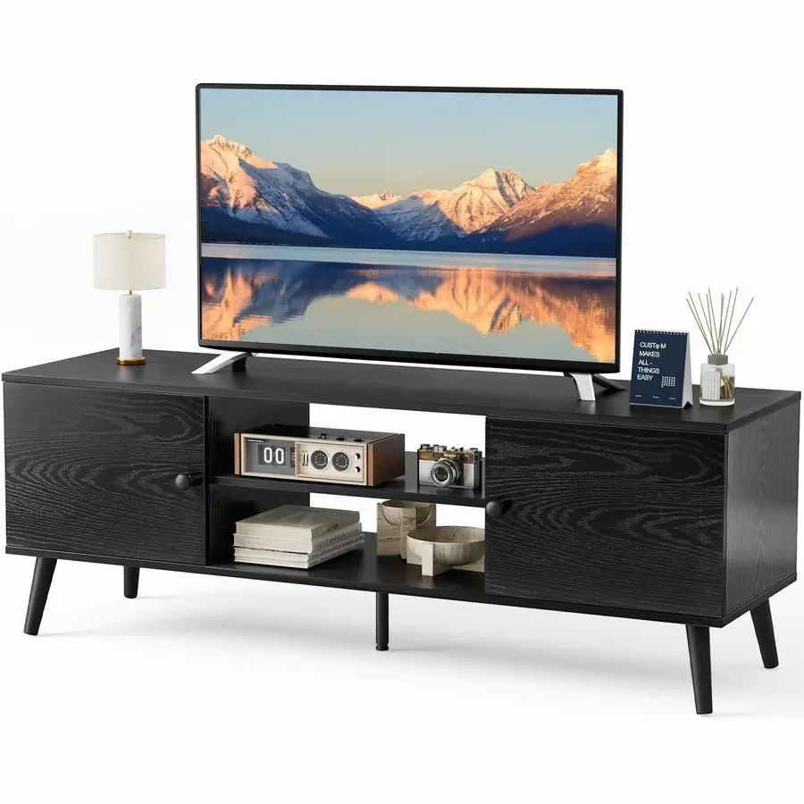 TV Stand for 55 60 inch TV, Modern Mid Century Entertainment Center with Storage, Media Console Table 2 Cabinet, Soft Hinge, Han
TV Stand for 55 60 inch TV, Modern Mid Century Entertainment Center with Storage, Media Console Table 2 Cabinet, Soft Hinge, Han