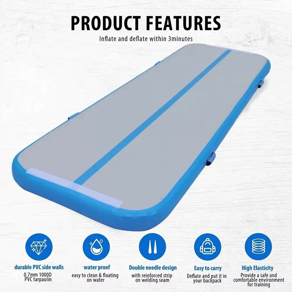 Inflatable PVC Waterproof Airtrack Tumble Gymnastics Mats Wholesale Floor Tumbling Portable Training Airtrack Mat
Inflatable PVC Waterproof Airtrack Tumble Gymnastics Mats Wholesale Floor Tumbling Portable Training Airtrack Mat