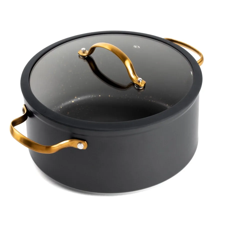 5 Qt Non-Stick Stock Pot with Lid for Effortless Cooking and Stylish Serving - Perfect for Soups Stews and Casseroles
5 Qt Non-Stick Stock Pot with Lid for Effortless Cooking and Stylish Serving - Perfect for Soups Stews and Casseroles