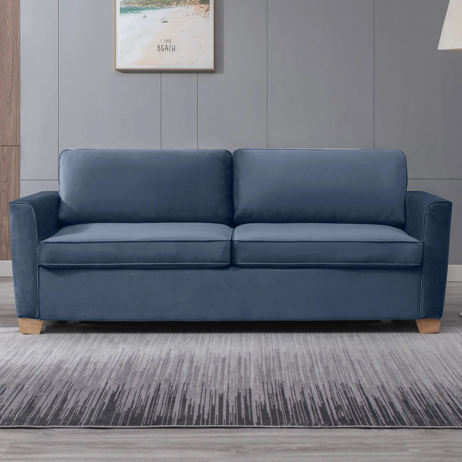 70" Pull Out Sofa Bed, Convertible Sleeper Sofa with Memory Foam Mattress, Velvet Modern Couch Bed for Home, Apartment
70" Pull Out Sofa Bed, Convertible Sleeper Sofa with Memory Foam Mattress, Velvet Modern Couch Bed for Home, Apartment