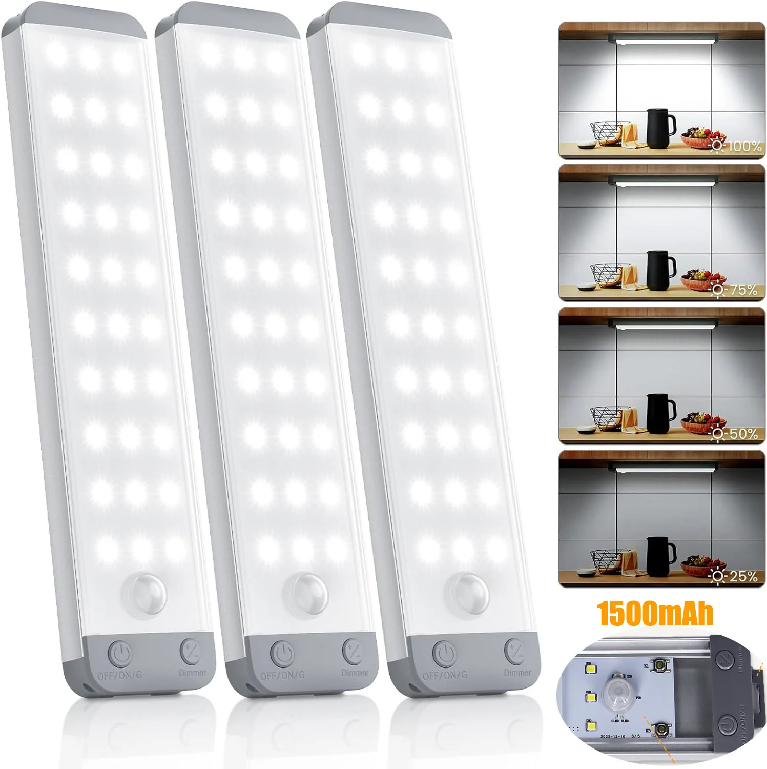 Night Lamp LED With Motion Sensor 1500mAh USB Rechargeable Cabinet Light Portable Magnet For Bedroom Kitchen Closet Decor
Night Lamp LED With Motion Sensor 1500mAh USB Rechargeable Cabinet Light Portable Magnet For Bedroom Kitchen Closet Decor