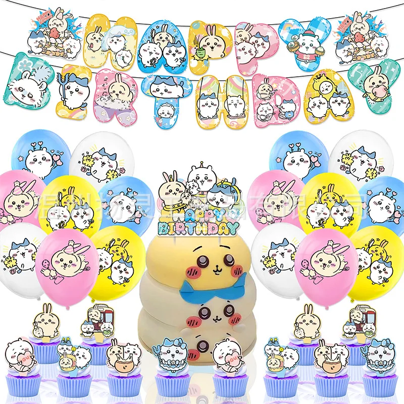 Chikawas Theme Birthday Party Decoration Hachiware Usagi Birthday Flag Cake Insert Card Balloon Hanging Arrangement Children
Chikawas Theme Birthday Party Decoration Hachiware Usagi Birthday Flag Cake Insert Card Balloon Hanging Arrangement Children