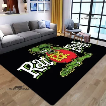 Tales of the Rat Fink 만화 카펫, 거실 침실 카펫, 미끄럼 방지 현관 매트, 사진 소품, 애니메이션 깔개, 생일 선물