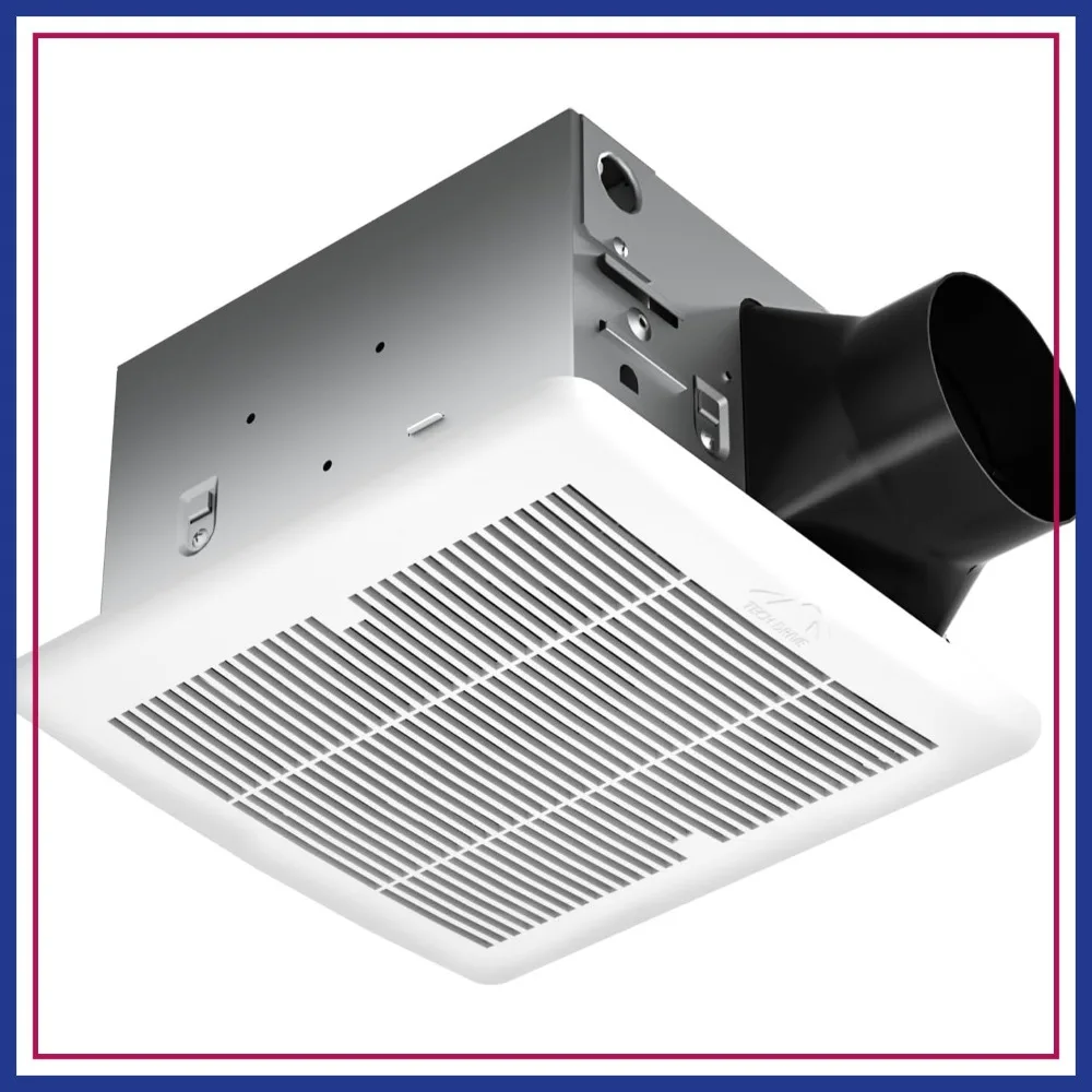 Tech Drive 110 CFM Bathroom Fan, 1.5 Sone, Quiet Ventilation, Easy No Attic Install, White Grille
Tech Drive 110 CFM Bathroom Fan, 1.5 Sone, Quiet Ventilation, Easy No Attic Install, White Grille