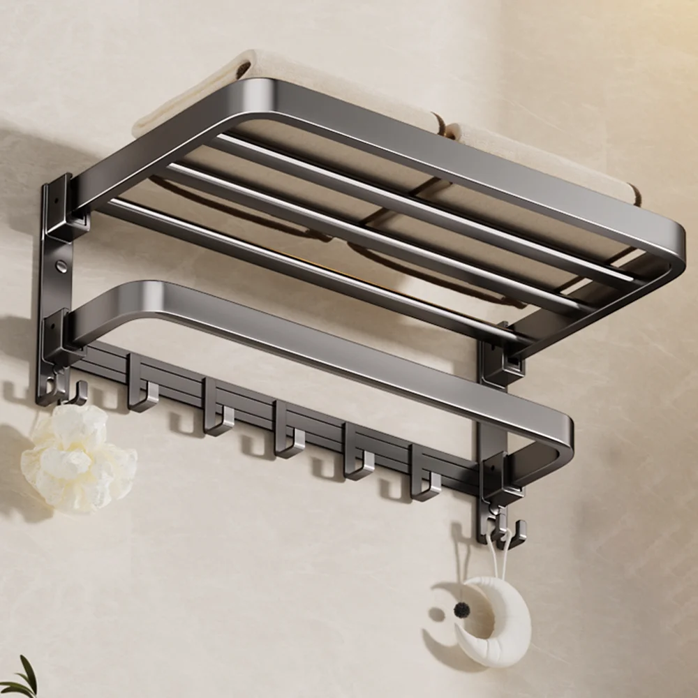 ORIENTAL YUHONG Aluminum Towel Rack Shelf Holder Wall Mount Bathroom Movable Hooks Rust Proof Storage Organizer Hanger 40-60CM
ORIENTAL YUHONG Aluminum Towel Rack Shelf Holder Wall Mount Bathroom Movable Hooks Rust Proof Storage Organizer Hanger 40-60CM