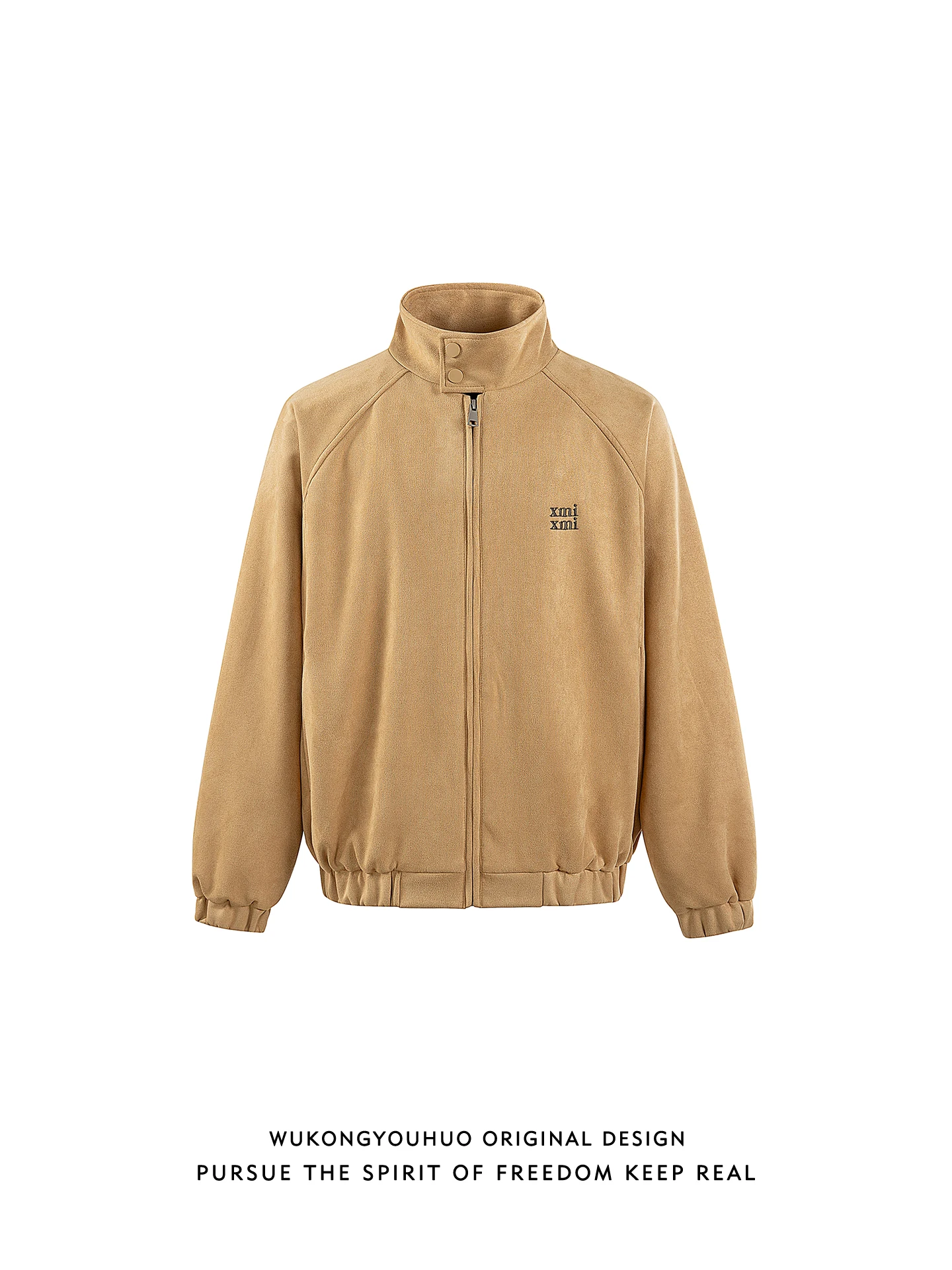 Simplified Design Embroidered Suede Jaet Men's Spring Faion Loose All-Match Stand Collar Zipper Closure Casual Sle
Simplified Design Embroidered Suede Jaet Men's Spring Faion Loose All-Match Stand Collar Zipper Closure Casual Sle