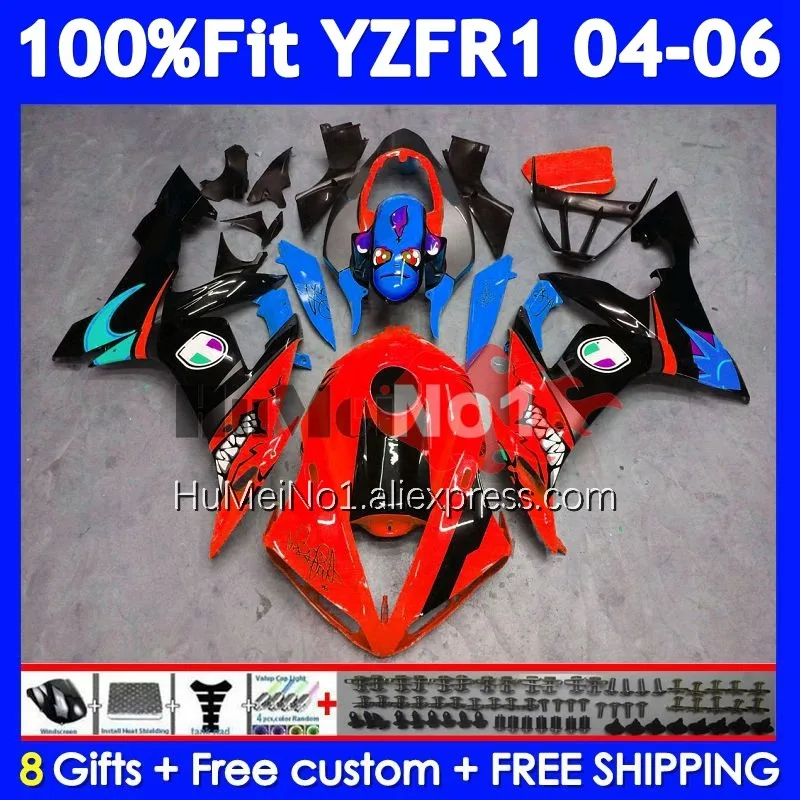 Injection Body For YAMAHA YZF R1 R 1 YZF-1000 YZF1000 Shark Fish 366No.162 1000CC YZF-R1 YZFR1 2004 2005 2006 04 05 06 Fairing
Injection Body For YAMAHA YZF R1 R 1 YZF-1000 YZF1000 Shark Fish 366No.162 1000CC YZF-R1 YZFR1 2004 2005 2006 04 05 06 Fairing