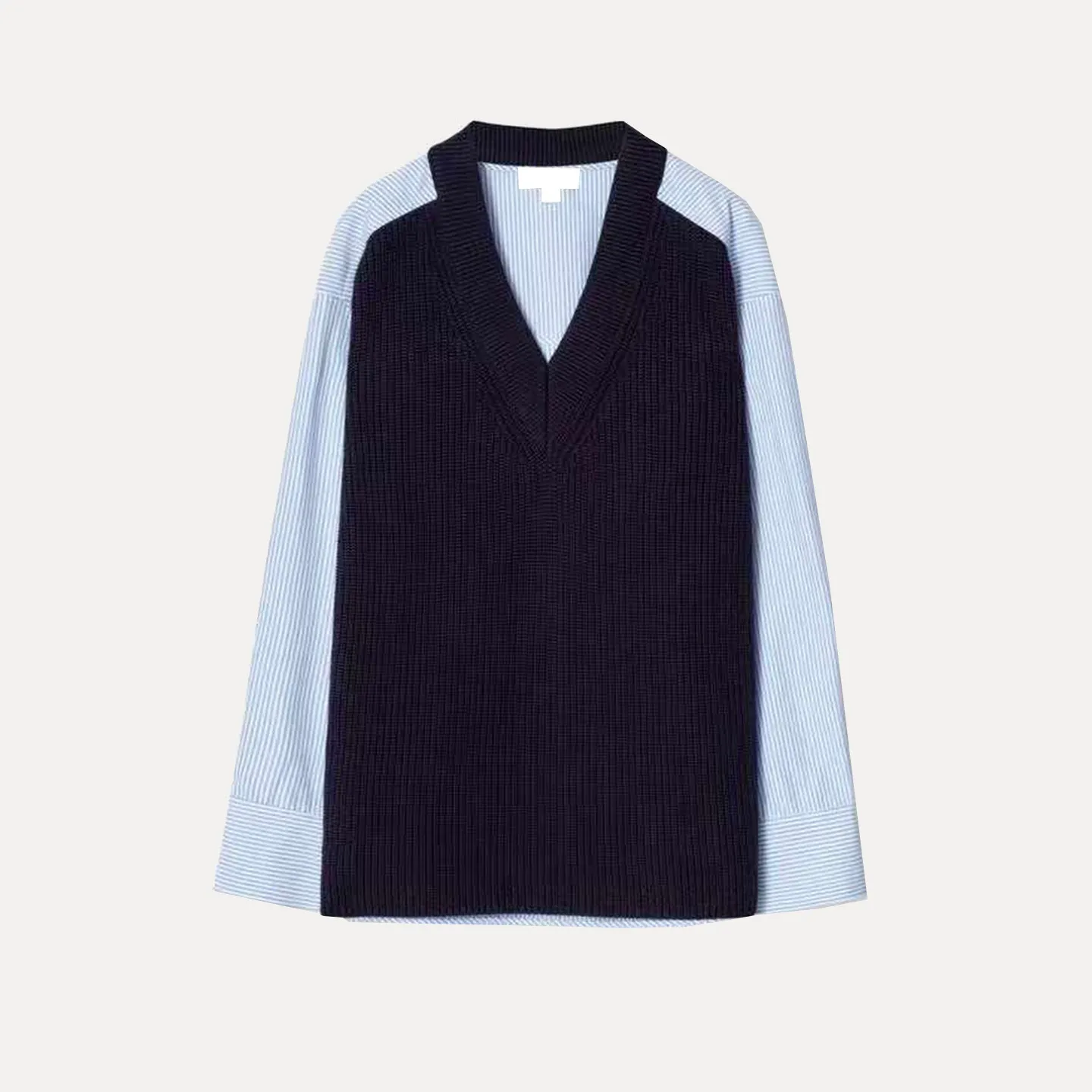 Faionable V-ne Spliced Sweater Women's Spring 2026 New Arrival Ele Sle Casual Wear Z Loose Fit Long Sve
Faionable V-ne Spliced Sweater Women's Spring 2026 New Arrival Ele Sle Casual Wear Z Loose Fit Long Sve