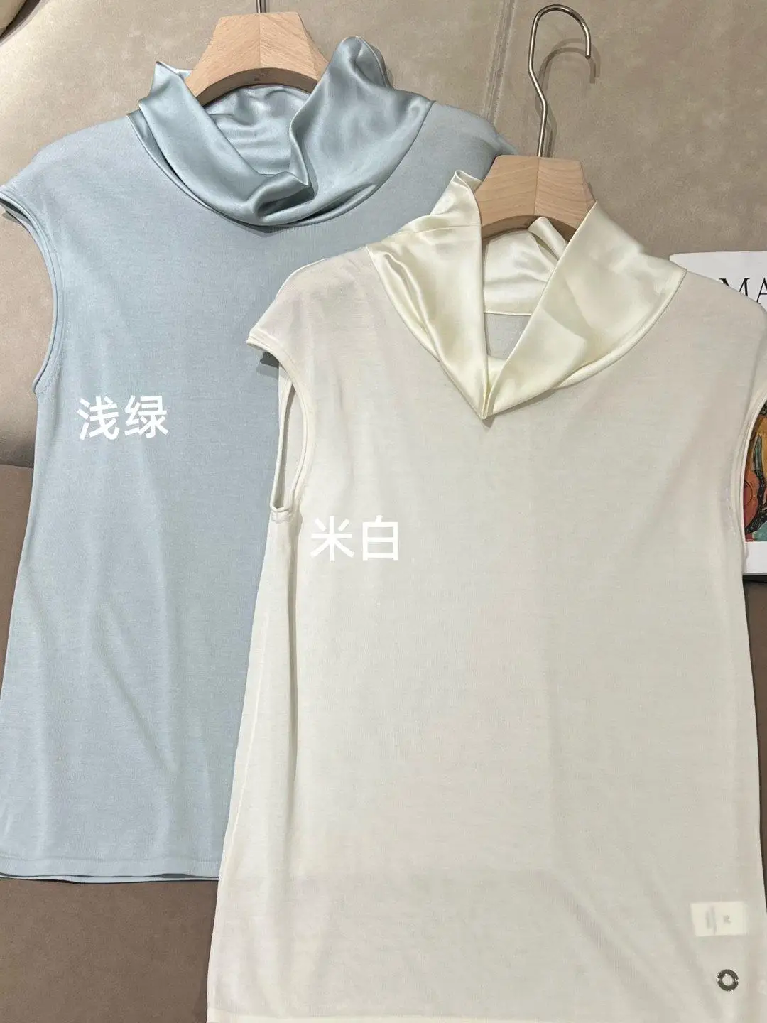 Summer Simple and Versatile French Style High Neck Sleeveless 100% Silk Top
Summer Simple and Versatile French Style High Neck Sleeveless 100% Silk Top