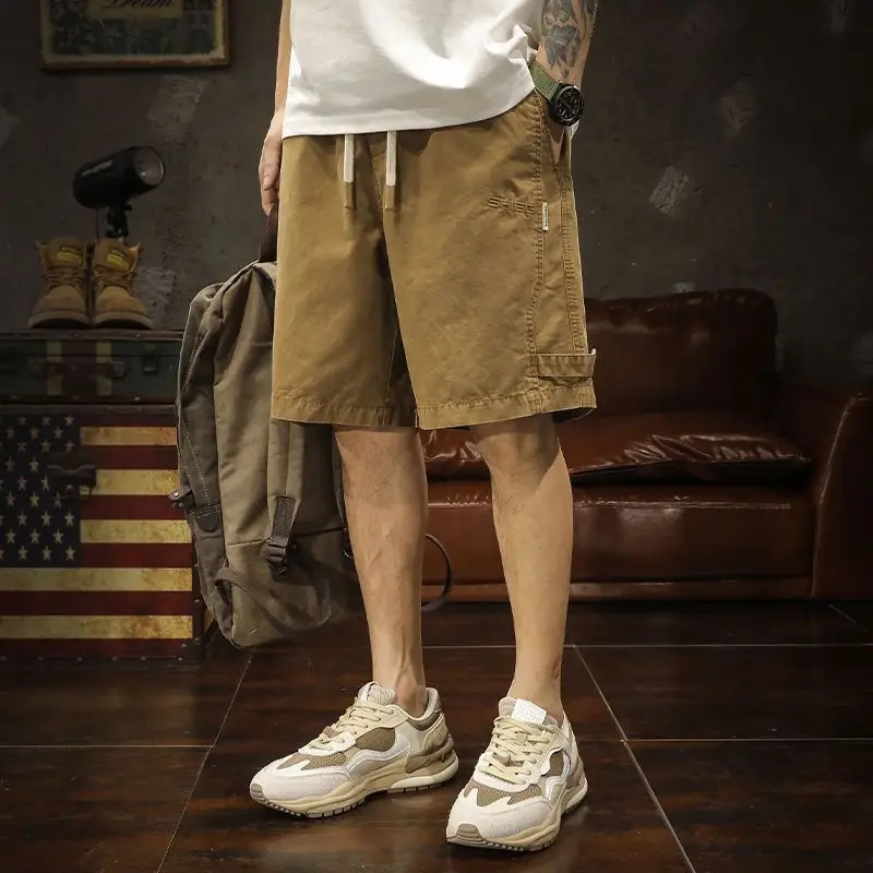 Men's Black Cargo Shorts Summer 2026 New 100% Cotton Workwear Loose Fit American Vintage Streetwear 5 Length Casual Pants
Men's Black Cargo Shorts Summer 2026 New 100% Cotton Workwear Loose Fit American Vintage Streetwear 5 Length Casual Pants
