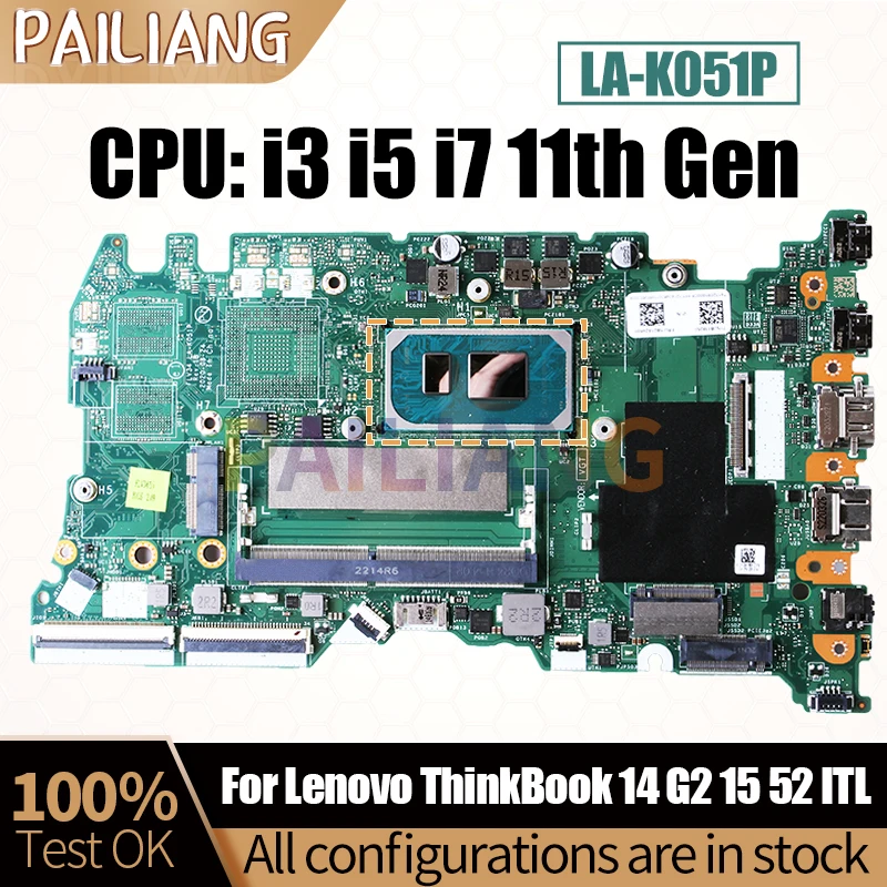 For Lenovo ThinkBook 14 G2 15 52 ITL Notebook Mainboard Laptop 5B21A24600 LA-K051P i3 i5 i7 11th Gen Motherboard Full Tested
For Lenovo ThinkBook 14 G2 15 52 ITL Notebook Mainboard Laptop 5B21A24600 LA-K051P i3 i5 i7 11th Gen Motherboard Full Tested
