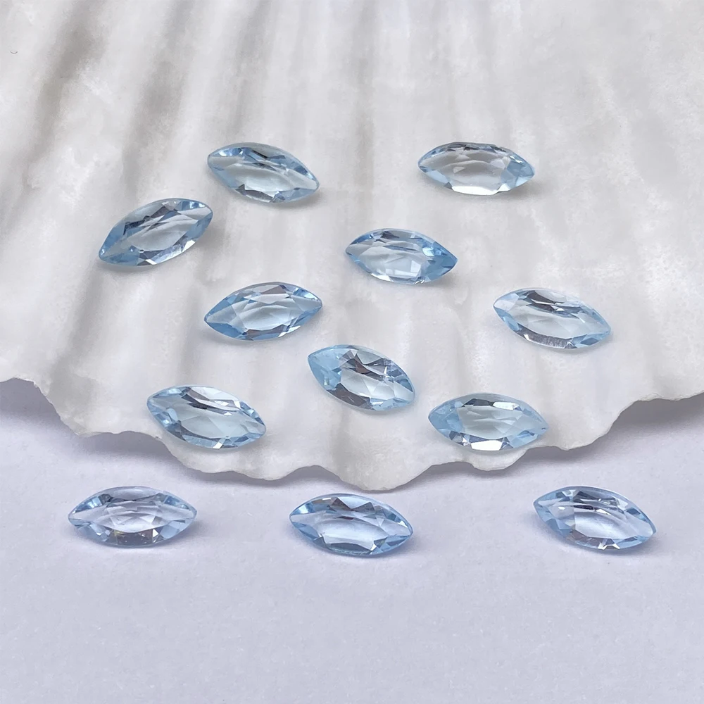 Marquise 7*14mm-8*16mm Semi-precious Stone Eye Clear Authentic Natural Skyblue Topaz Facet Loose Gemstones For Jewelry 5pcs
Marquise 7*14mm-8*16mm Semi-precious Stone Eye Clear Authentic Natural Skyblue Topaz Facet Loose Gemstones For Jewelry 5pcs