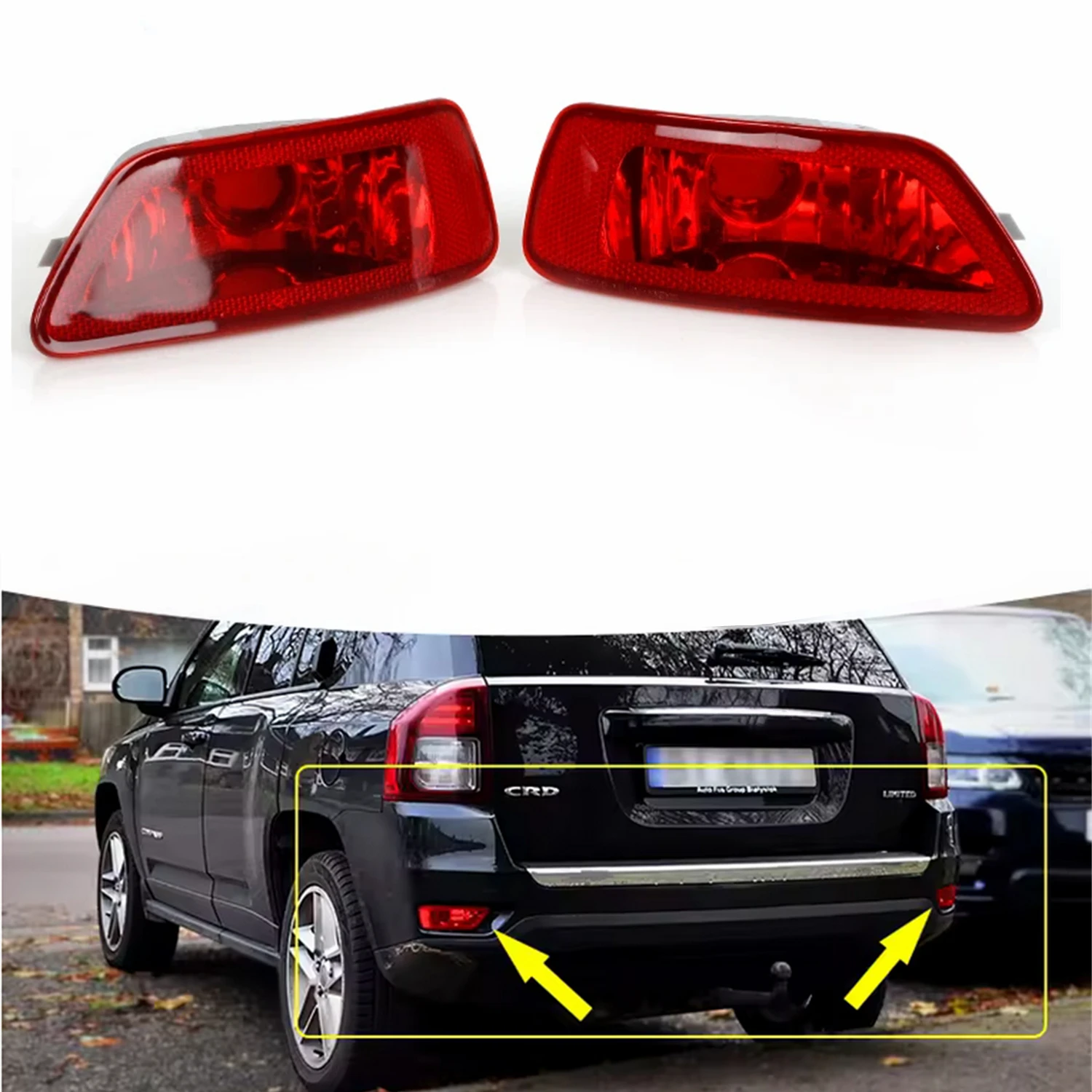 For Jeep Compass Grand Cherokee For Dodge Journey 2011-2016 Rear Bumper Brake Light Tail Turn Signal Reflector Lamp No Bulb 2pcs
For Jeep Compass Grand Cherokee For Dodge Journey 2011-2016 Rear Bumper Brake Light Tail Turn Signal Reflector Lamp No Bulb 2pcs
