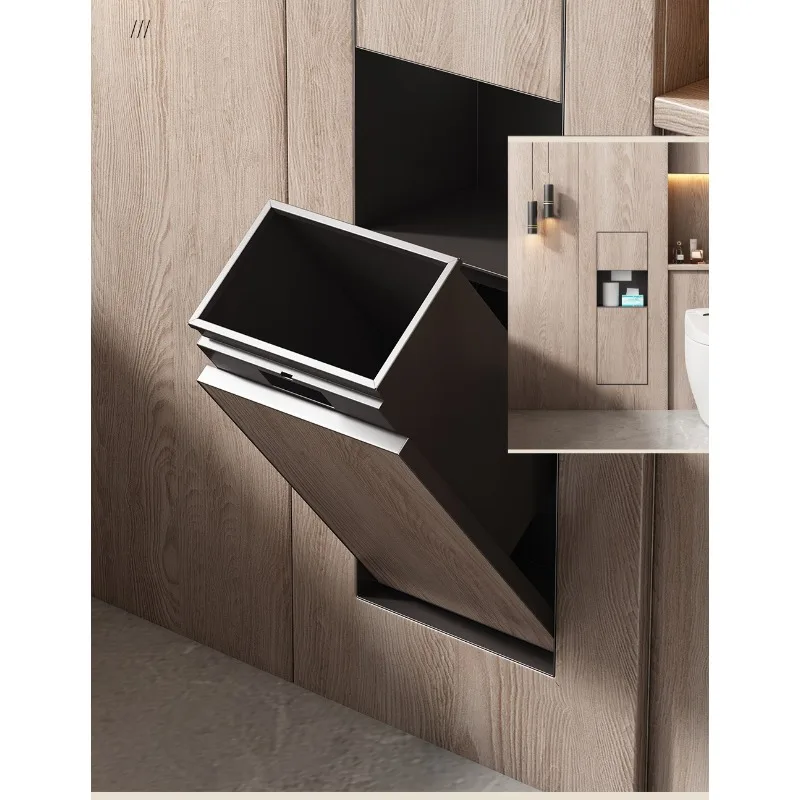 SUS304 stainless steel niche toilet hidden trash can embedded toilet tissue box storage
SUS304 stainless steel niche toilet hidden trash can embedded toilet tissue box storage