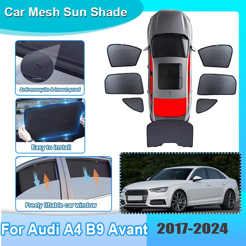 Car Window Sunshade For Audi A4 B9 Avant 2017-2024 Visor Mesh Anti-UV Heat Insulation Windshield Frame Curtain Auto Accessories
Car Window Sunshade For Audi A4 B9 Avant 2017-2024 Visor Mesh Anti-UV Heat Insulation Windshield Frame Curtain Auto Accessories