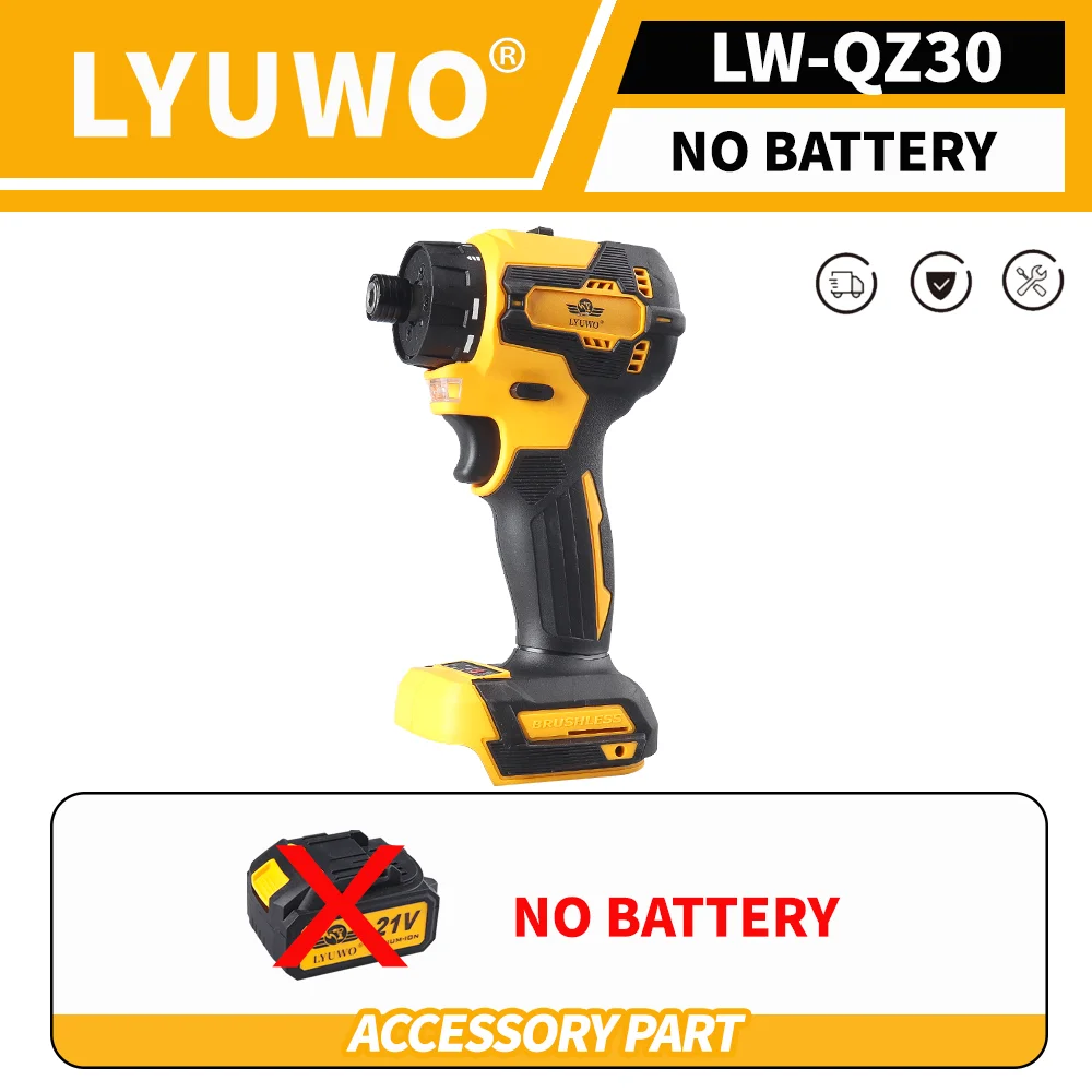 LYUWO 21V Cordless Electric Screwdriver Speed Brushless Impact Wrench Rechargable Drill Driver LED Light
LYUWO 21V Cordless Electric Screwdriver Speed Brushless Impact Wrench Rechargable Drill Driver LED Light