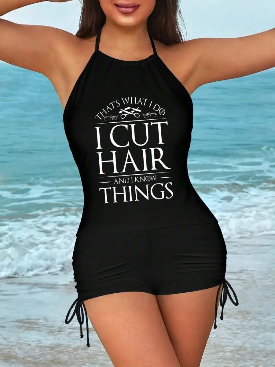 Womens Graphic Halter Tankini Set With Drawstring Shorts Modest Tummy Control Swimsuit
Womens Graphic Halter Tankini Set With Drawstring Shorts Modest Tummy Control Swimsuit