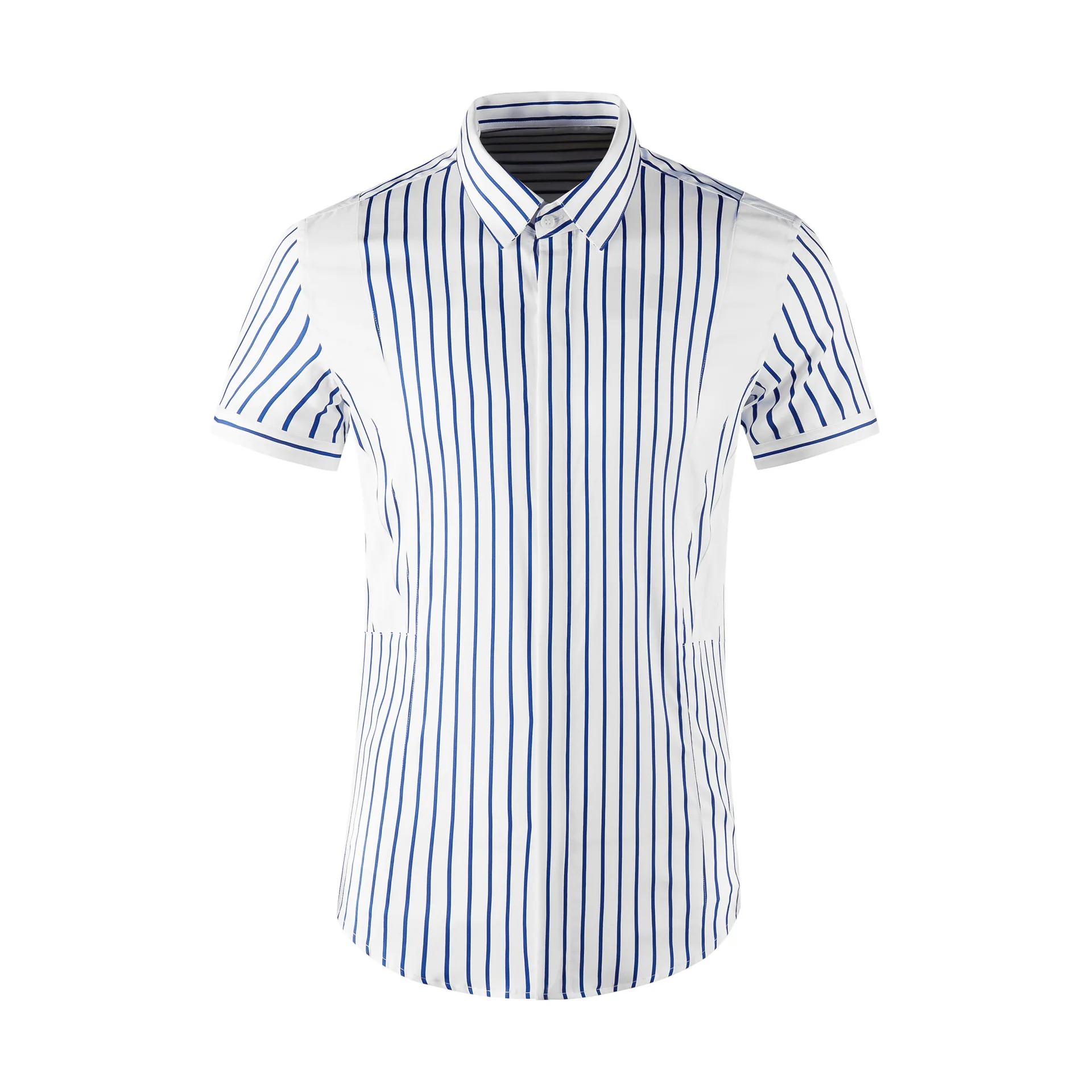 Hot selling summer short sleeved patchwork striped men's slim fit shirt casual fashion men's clothing
Hot selling summer short sleeved patchwork striped men's slim fit shirt casual fashion men's clothing