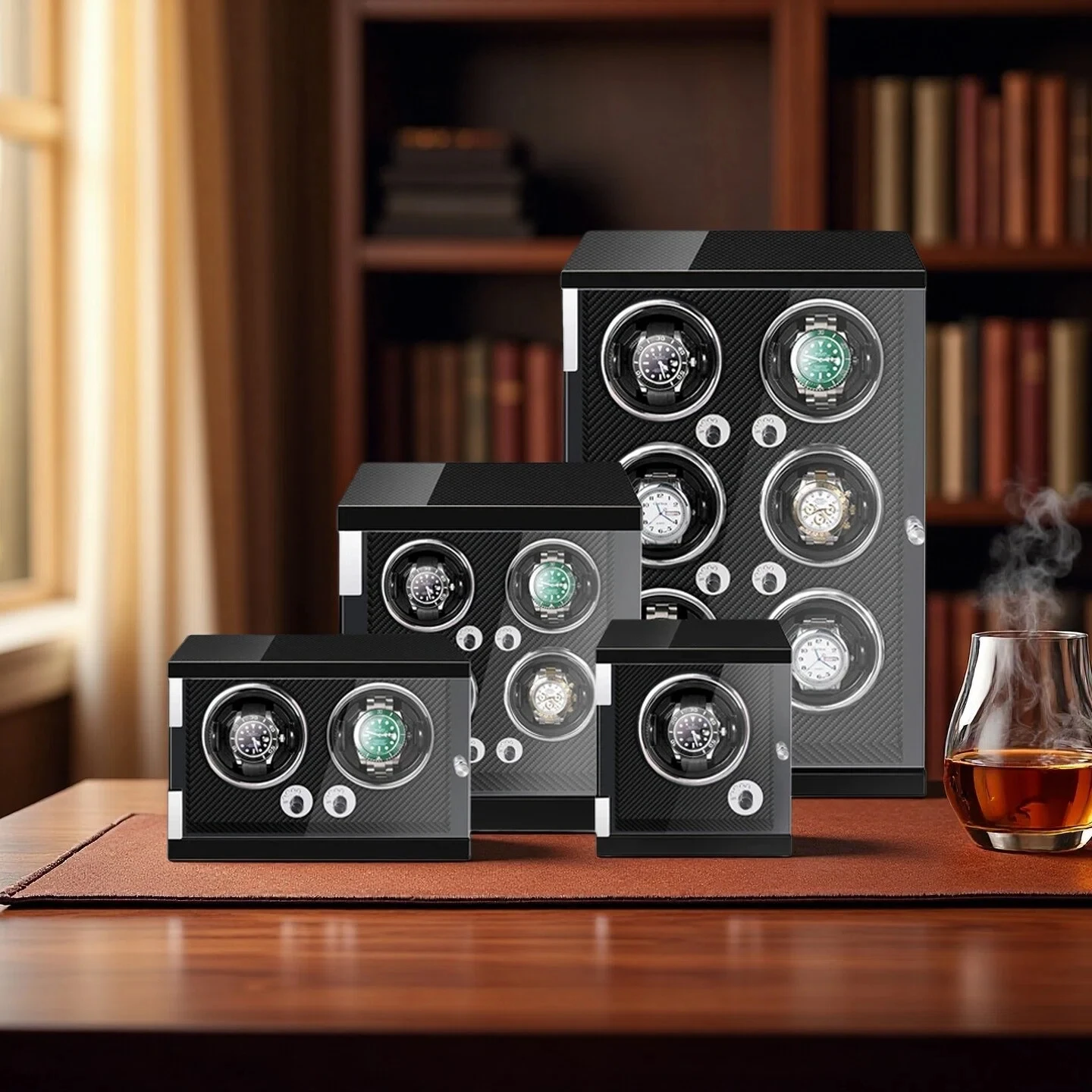 Luxury Leather Watch Winder High-End Automatic Watch Box Mabuchi Motor Watch Cabinet Clock Storage for Automatic Watches
Luxury Leather Watch Winder High-End Automatic Watch Box Mabuchi Motor Watch Cabinet Clock Storage for Automatic Watches