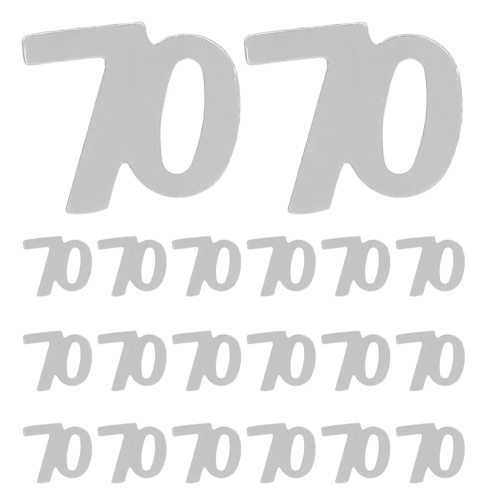 1200pcs Number 70 Sequins Confetti Premium Party Decoration For Birthday Anniversary Wedding Company Event Silver Reusable
1200pcs Number 70 Sequins Confetti Premium Party Decoration For Birthday Anniversary Wedding Company Event Silver Reusable