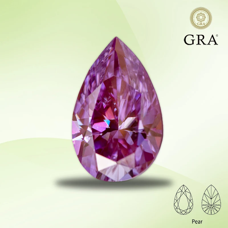 Moissanite Diamond Sakura Pink Color Pear Cut Lab Created Gemstone for DIY Women Jewelry Making Materials with GRA Certificate
Moissanite Diamond Sakura Pink Color Pear Cut Lab Created Gemstone for DIY Women Jewelry Making Materials with GRA Certificate