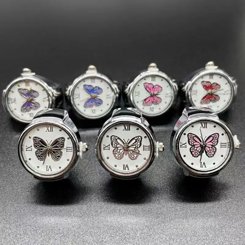 Fashion high-end butterfly pattern ring for girls to tell time elegant watch retro jewelry gift
Fashion high-end butterfly pattern ring for girls to tell time elegant watch retro jewelry gift