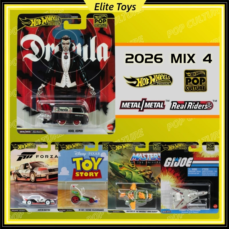 Hot Wheels 2026 New Lotes Pop Culture Diecast Model Car Dracula Forza Audi GiJoe Toy Story Masters F-14 Collectible 1/64 Vehicle
Hot Wheels 2026 New Lotes Pop Culture Diecast Model Car Dracula Forza Audi GiJoe Toy Story Masters F-14 Collectible 1/64 Vehicle