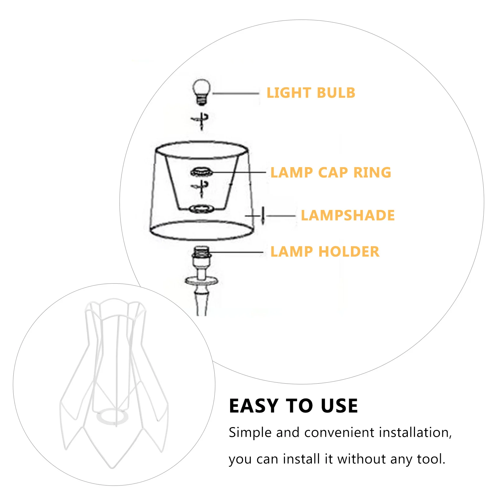 Creative Diy Lamp Shade Frame Set E27 Metal Ring Support For Chandelier Table Desk Light Cage Cover Wire Lampshade Holder 
Creative Diy Lamp Shade Frame Set E27 Metal Ring Support For Chandelier Table Desk Light Cage Cover Wire Lampshade Holder