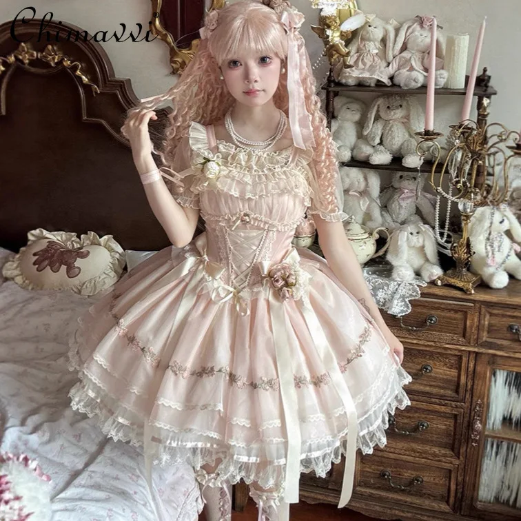 2025 Summer Clothes New Daily JSK Ballet Girl Princess Dress Sweet Bow Cute Lolita Elegant Birthday Party Short Dresses Women
2025 Summer Clothes New Daily JSK Ballet Girl Princess Dress Sweet Bow Cute Lolita Elegant Birthday Party Short Dresses Women
