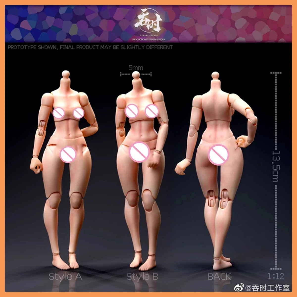 JET STUDIO TS-FB-001/002 1/12 Scale Ultra Flexible Joint Body with Replaceable Hand Shape About 13.5cm Action Figure Model
JET STUDIO TS-FB-001/002 1/12 Scale Ultra Flexible Joint Body with Replaceable Hand Shape About 13.5cm Action Figure Model