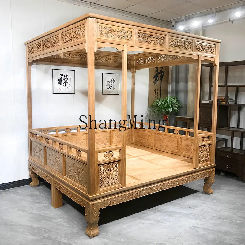 HJ solid wood Chinese court Ming and Qing classical double elm imitation ancient log old-fashioned carved pullout bed
HJ solid wood Chinese court Ming and Qing classical double elm imitation ancient log old-fashioned carved pullout bed