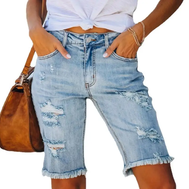 2023 Cycling Denim Shorts Woman Fashion Tassel Tight Five-Point Shorts Washed Sexy Female Summer Thin Jeans Short w605
2023 Cycling Denim Shorts Woman Fashion Tassel Tight Five-Point Shorts Washed Sexy Female Summer Thin Jeans Short w605