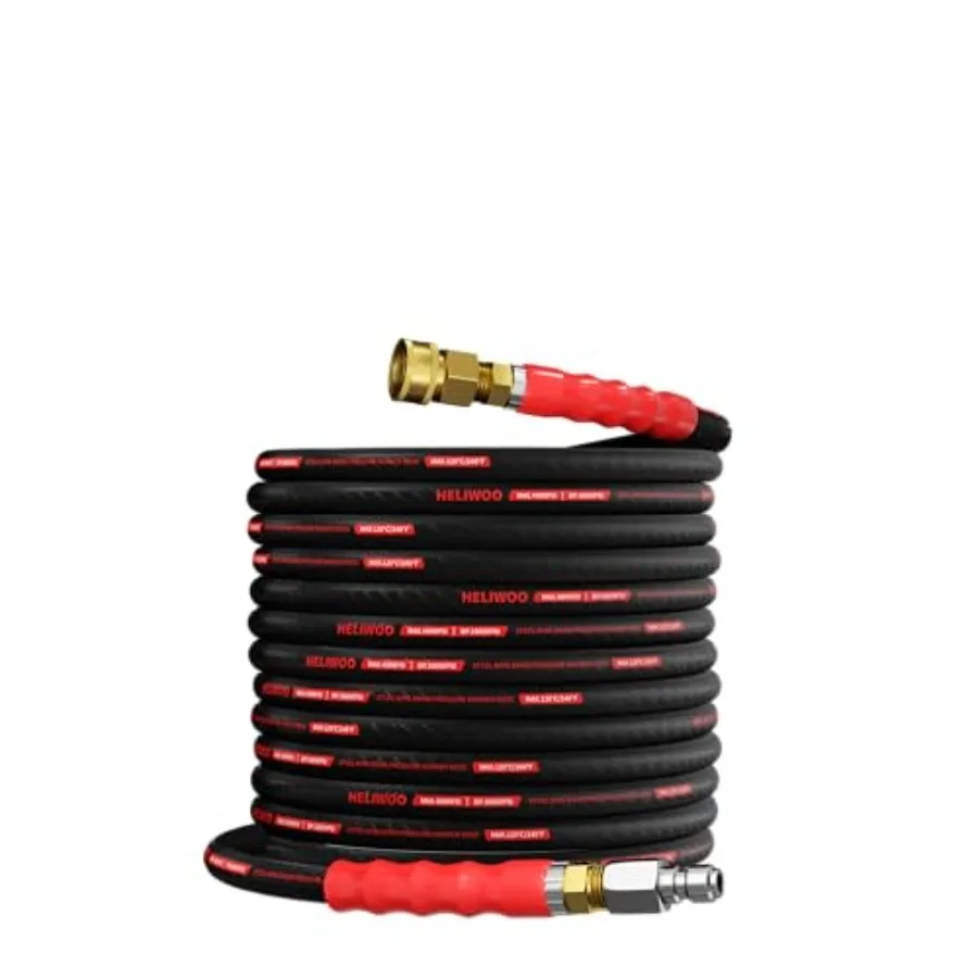 3/8'' Pressure Washer Hose 50FT 4800 PSI Steel Wire Braided Kink Resistant Power Washer Extension Hose for Cold and Hot Water M
3/8'' Pressure Washer Hose 50FT 4800 PSI Steel Wire Braided Kink Resistant Power Washer Extension Hose for Cold and Hot Water M