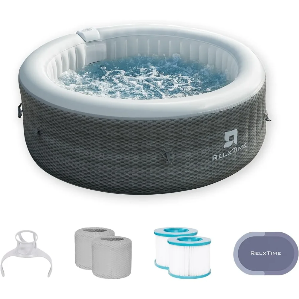Energy-Saving 4 to 6 Person Spa Outdoor Hottub with Insulaion Cover, 130 Soothing Bubble Jets and Heater Pump, Outdoor Hot Tubs
Energy-Saving 4 to 6 Person Spa Outdoor Hottub with Insulaion Cover, 130 Soothing Bubble Jets and Heater Pump, Outdoor Hot Tubs