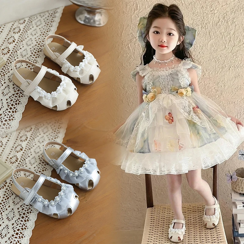 Mumoresip Kids Girls Sandals Summer Closed Toe Pearl Lace Princess Shoes Comfortable Soft Anti Slip Children Dress Flat Sandals
Mumoresip Kids Girls Sandals Summer Closed Toe Pearl Lace Princess Shoes Comfortable Soft Anti Slip Children Dress Flat Sandals