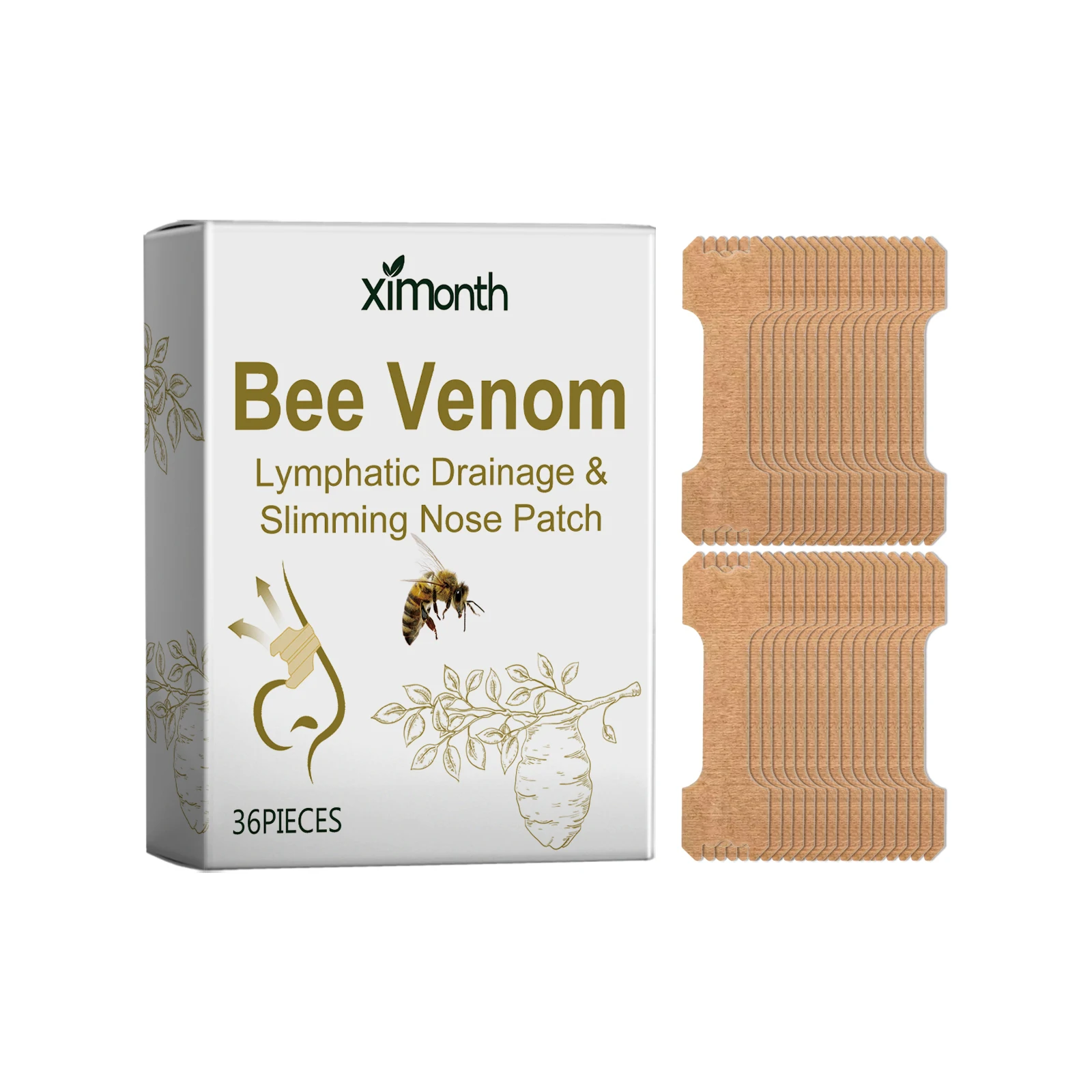 Bee-Venom Slimming Nose Patch, Body Care For Nasal Discomfort Relief Body Light Firming Plastic Patch
Bee-Venom Slimming Nose Patch, Body Care For Nasal Discomfort Relief Body Light Firming Plastic Patch